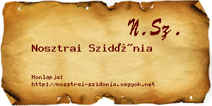 Nosztrai Szidónia névjegykártya